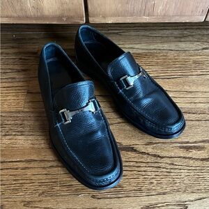 Allen Edmonds Leather Slip On Shoes Loafers, Blackk, 9